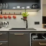Black And Beige Apartment With Balcony And Parking In Wroclaw By Noclegi Renters