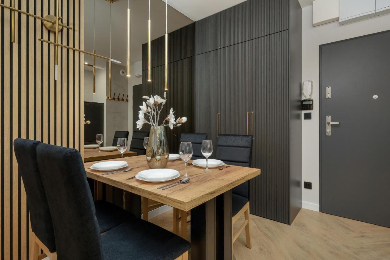 Black And Beige With Balcony And Parking In By Renters Apartment Wroclaw
