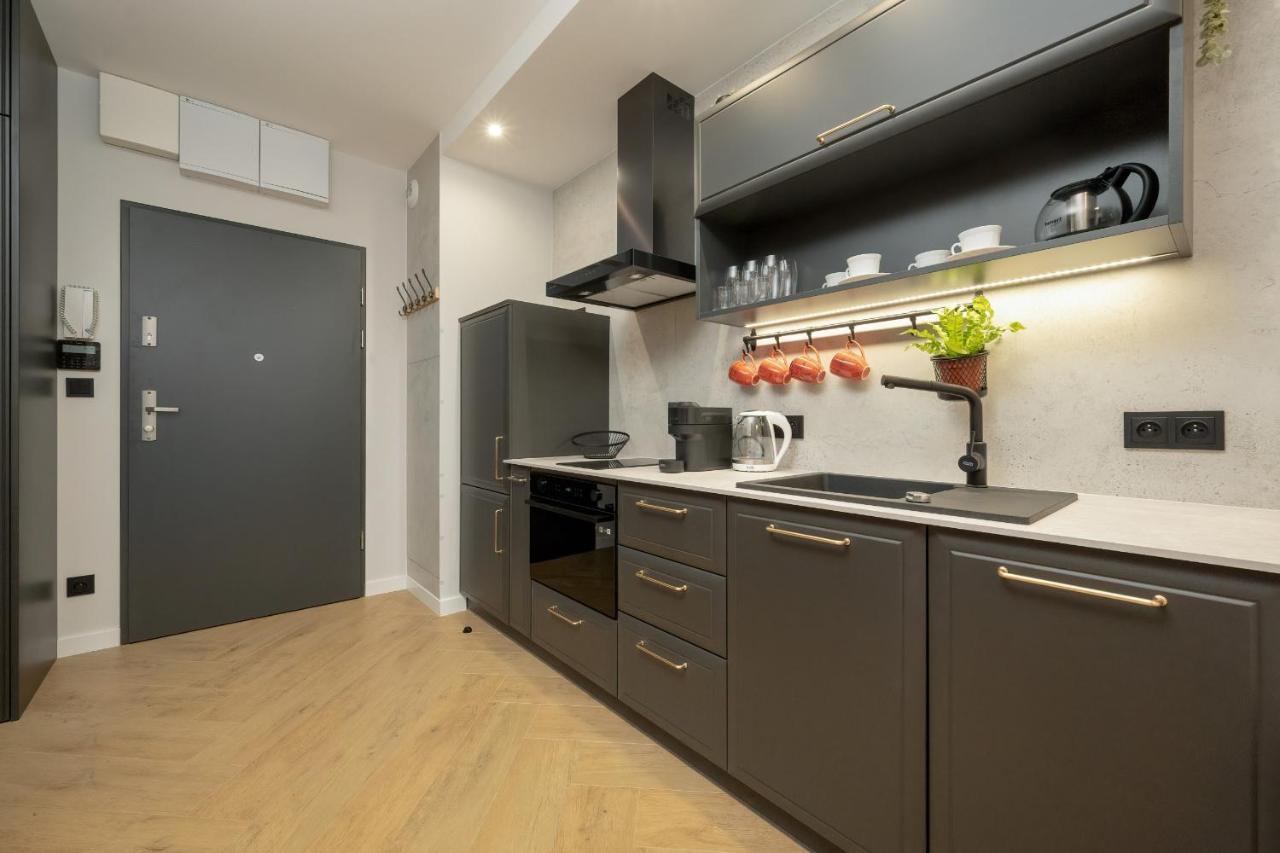 Apartament Black And Beige With Balcony And Parking In By Renters Wrocław